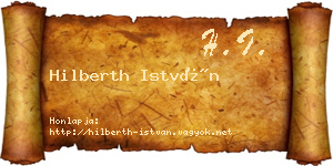 Hilberth István névjegykártya