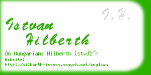 istvan hilberth business card